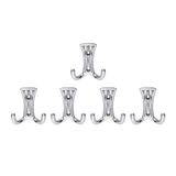 Nobel Emet Askı, Metal Vestiyer Askısı, Krom, Duvar ve Dolap Askılığı (5'li Set) Vidalı