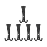 Nobel Emet Portmanto Askısı, Metal Vestiyer Askısı, Matsiyah, Duvar ve Dolap Askılığı (5'li Set) Vidalı