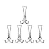 Nobel Enez Portmanto Askısı, Metal Vestiyer Askısı, Krom, Duvar ve Dolap Askılığı (5'li Set) Vidalı