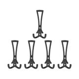 Nobel Enez Portmanto Askısı, Metal Vestiyer Askısı, Matsiyah, Duvar ve Dolap Askılığı (5'li Set) Vidalı