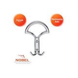 Nobel Eta Portmanto Askısı, Metal Vestiyer Askısı, 65 Gr, Dolap Ve Duvar Askılığı, Krom (vidalı) Çok Renkli