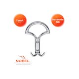 Nobel Eta Portmanto Askısı, Metal Vestiyer Askısı, 65 Gr, Dolap ve Duvar Askılığı, Krom (Vidalı)