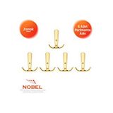 Nobel Focus Portmanto Askısı, Metal Vestiyer Askısı, Altin, Duvar Ve Dolap Askılığı (5'li Set) Vidalı Çok Renkli
