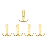 Nobel Focus Portmanto Askısı, Metal Vestiyer Askısı, Altin, Duvar ve Dolap Askılığı (5'li Set) Vidalı