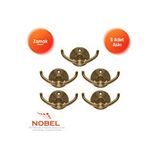 Nobel Fonksiyonel Askı, Metal Vestiyer Askısı, Antik Sari, Duvar Ve Dolap Askılığı (5'li Set) Vidalı Çok Renkli