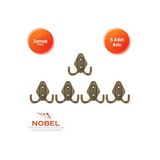 Nobel Has Askı, Metal Vestiyer Askısı, Antik Sari, Duvar Ve Dolap Askılığı (5'li Set) Vidalı Çok Renkli