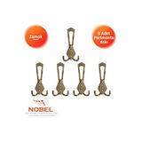 Nobel Has Portmanto Askısı, Metal Vestiyer Askısı, Antik Sari, Duvar Ve Dolap Askılığı (5'li Set) Vidalı Çok Renkli