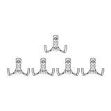 Nobel Karatay Askı, Metal Vestiyer Askısı, Krom, Duvar ve Dolap Askılığı (5'li Set) Vidalı