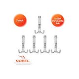 Nobel Karatay Portmanto Askısı, Metal Vestiyer Askısı, Krom, Duvar Ve Dolap Askılığı (5'li Set) Vidalı Çok Renkli