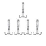 Nobel Karatay Portmanto Askısı, Metal Vestiyer Askısı, Krom, Duvar ve Dolap Askılığı (5'li Set) Vidalı