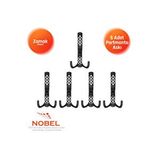Nobel Karatay Portmanto Askısı, Metal Vestiyer Askısı, Matsiyah, Duvar Ve Dolap Askılığı (5'li Set) Vidalı Çok Renkli