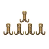 Nobel Kare Askı, Metal Vestiyer Askısı, Antik Sari, Duvar ve Dolap Askılığı (5'li Set) Vidalı