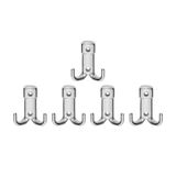 Nobel Kare Askı, Metal Vestiyer Askısı, Krom, Duvar ve Dolap Askılığı (5'li Set) Vidalı