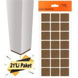 Nobel Keçe Yapışkanlı 30x30 mm 21'Li Paket Masa Sandalye Parke Zemin Koruyucu