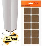 Nobel Keçe Yapışkanlı 40x40 mm 10'Lu Paket Masa Sandalye Parke Zemin Koruyucu