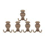 Nobel Kemerli Askı, Metal Vestiyer Askısı, Antik Sari, Duvar ve Dolap Askılığı (5'li Set) Vidalı