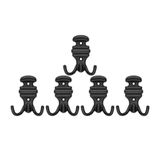 Nobel Kemerli Askı, Metal Vestiyer Askısı, Matsiyah, Duvar ve Dolap Askılığı (5'li Set) Vidalı