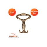 Nobel Klasik Portmanto Askısı, Metal Vestiyer Askısı, 40 Gr, Dolap Ve Duvar Askılığı, Antik Sari (vidalı) Çok Renkli