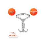 Nobel Klasik Portmanto Askısı, Metal Vestiyer Askısı, 40 Gr, Dolap Ve Duvar Askılığı, Krom (vidalı) Çok Renkli
