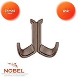 Nobel Marmaris Lüks Askı, Metal, Vestiyer Askı, 85 Gr, Dolap Askılık, Duvar Askılığı, Bronz (vidalı) Çok Renkli