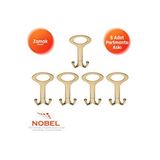 Nobel Melon Açik Portmanto Askısı, Metal Vestiyer Askısı, Altin, Duvar Ve Dolap Askılığı (5'li Set) Vidalı Çok Renkli