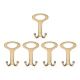 Nobel Melon Açik Portmanto Askısı, Metal Vestiyer Askısı, Altin, Duvar ve Dolap Askılığı (5'li Set) Vidalı