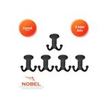 Nobel Melon Askı, Metal Vestiyer Askısı, Matsiyah, Duvar Ve Dolap Askılığı (5'li Set) Vidalı Çok Renkli