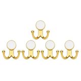 Nobel Misket Askı, Metal Vestiyer Askısı, Altin, Duvar ve Dolap Askılığı (5'li Set) Vidalı