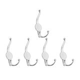 Nobel Misket Portmanto Askısı, Metal Vestiyer Askısı, Krom, Duvar ve Dolap Askılığı (5'li Set) Vidalı