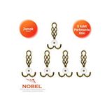 Nobel Örgü Portmanto Askısı, Metal Vestiyer Askısı, Antik Sari, Duvar Ve Dolap Askılığı (5'li Set) Vidalı Çok Renkli