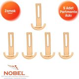 Nobel Palmiye Lüks Portmanto Askı, Metal, Vestiyer Askı, 158 Gr, Dolap Askılık, Duvar Askılığı, Albrifin (Vidalı)5 Adet