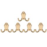 Nobel Riko Askı, Metal Vestiyer Askısı, Altin, Duvar ve Dolap Askılığı (5'li Set) Vidalı