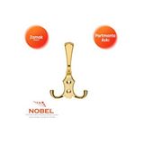 Nobel Riko Portmanto Askısı, Metal Vestiyer Askısı, 16 Gr, Dolap Ve Duvar Askılığı, Altin (vidalı) Çok Renkli