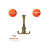 Nobel Riko Portmanto Askısı, Metal Vestiyer Askısı, 16 Gr, Dolap Ve Duvar Askılığı, Antik Sari (vidalı) Çok Renkli