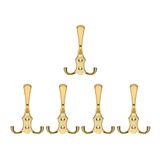 Nobel Riko Portmanto Askısı, Metal Vestiyer Askısı, Altin, Duvar ve Dolap Askılığı (5'li Set) Vidalı