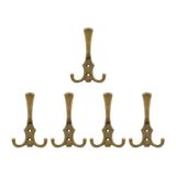 Nobel Riko Portmanto Askısı, Metal Vestiyer Askısı, Antik Sari, Duvar ve Dolap Askılığı (5'li Set) Vidalı