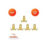 Nobel Roket Askı, Metal Vestiyer Askısı, Altin, Duvar Ve Dolap Askılığı (5'li Set) Vidalı Çok Renkli