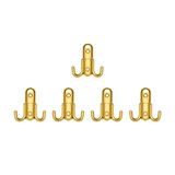 Nobel Roket Askı, Metal Vestiyer Askısı, Altin, Duvar ve Dolap Askılığı (5'li Set) Vidalı