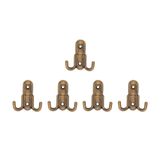 Nobel Roket Askı, Metal Vestiyer Askısı, Antik Sari, Duvar ve Dolap Askılığı (5'li Set) Vidalı