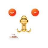 Nobel Sarikli Askı, Metal Vestiyer Askısı, 27 Gr, Dolap Ve Duvar Askılığı, Altin (vidalı) Çok Renkli