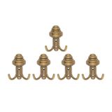 Nobel Sarikli Askı, Metal Vestiyer Askısı, Antik Sari, Duvar ve Dolap Askılığı (5'li Set) Vidalı