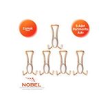 Nobel Seçil Portmanto Askısı, Metal Vestiyer Askısı, Altin , Duvar Ve Dolap Askılığı (5'li Set) Vidalı Çok Renkli