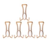 Nobel Seçil Portmanto Askısı, Metal Vestiyer Askısı, Altin, Duvar ve Dolap Askılığı (5'li Set) Vidalı
