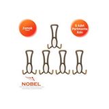 Nobel Seçil Portmanto Askısı, Metal Vestiyer Askısı, Antik Sari , Duvar Ve Dolap Askılığı (5'li Set) Vidalı Çok Renkli