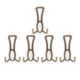 Nobel Seçil Portmanto Askısı, Metal Vestiyer Askısı, Antik Sari, Duvar ve Dolap Askılığı (5'li Set) Vidalı