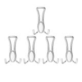 Nobel Seçil Portmanto Askısı, Metal Vestiyer Askısı, Krom, Duvar ve Dolap Askılığı (5'li Set) Vidalı