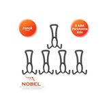 Nobel Seçil Portmanto Askısı, Metal Vestiyer Askısı, Matsiyah , Duvar Ve Dolap Askılığı (5'li Set) Vidalı Çok Renkli