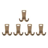 Nobel Seylan Askı, Metal Vestiyer Askısı, Antik Sari, Duvar ve Dolap Askılığı (5'li Set) Vidalı