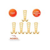 Nobel Seylan Portmanto Askısı, Metal Vestiyer Askısı, Altin, Duvar Ve Dolap Askılığı (5'li Set) Vidalı Çok Renkli