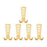 Nobel Seylan Portmanto Askısı, Metal Vestiyer Askısı, Altin, Duvar ve Dolap Askılığı (5'li Set) Vidalı